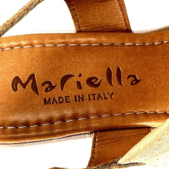 Mariella Womens Shoes Leather Platform Wedge Sandals Strappy Brown Size 8/39 - Picture 9 of 11